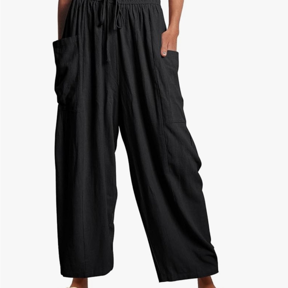 Elegant Black Wide-Leg Women's Pants